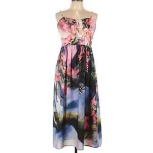 Anthropologie Corey Lynn Calter Multicolor Flowy Cocktail Formal Dress Sz 10 EUC